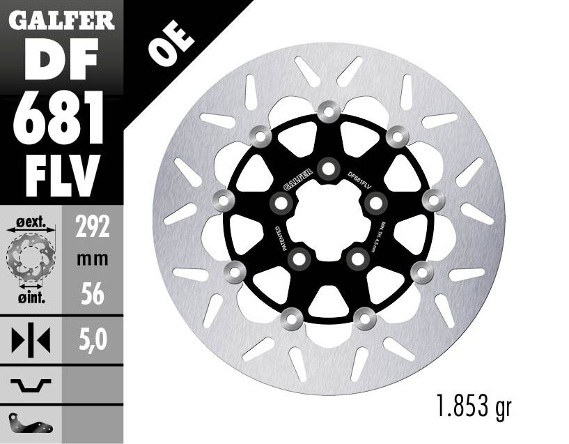 Galfer Brake Rotor Floating Round Brake Disc Float Round