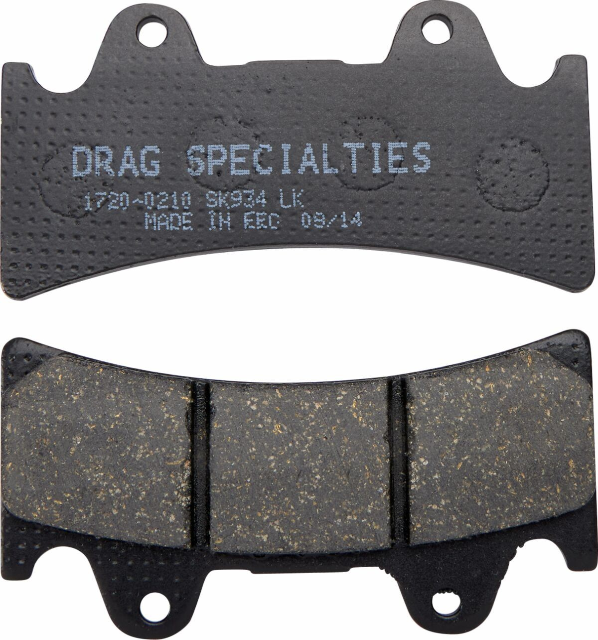 Drag Specialties Brake Pad Organic J-Brake 6-Piston Caliper Brake Pad-