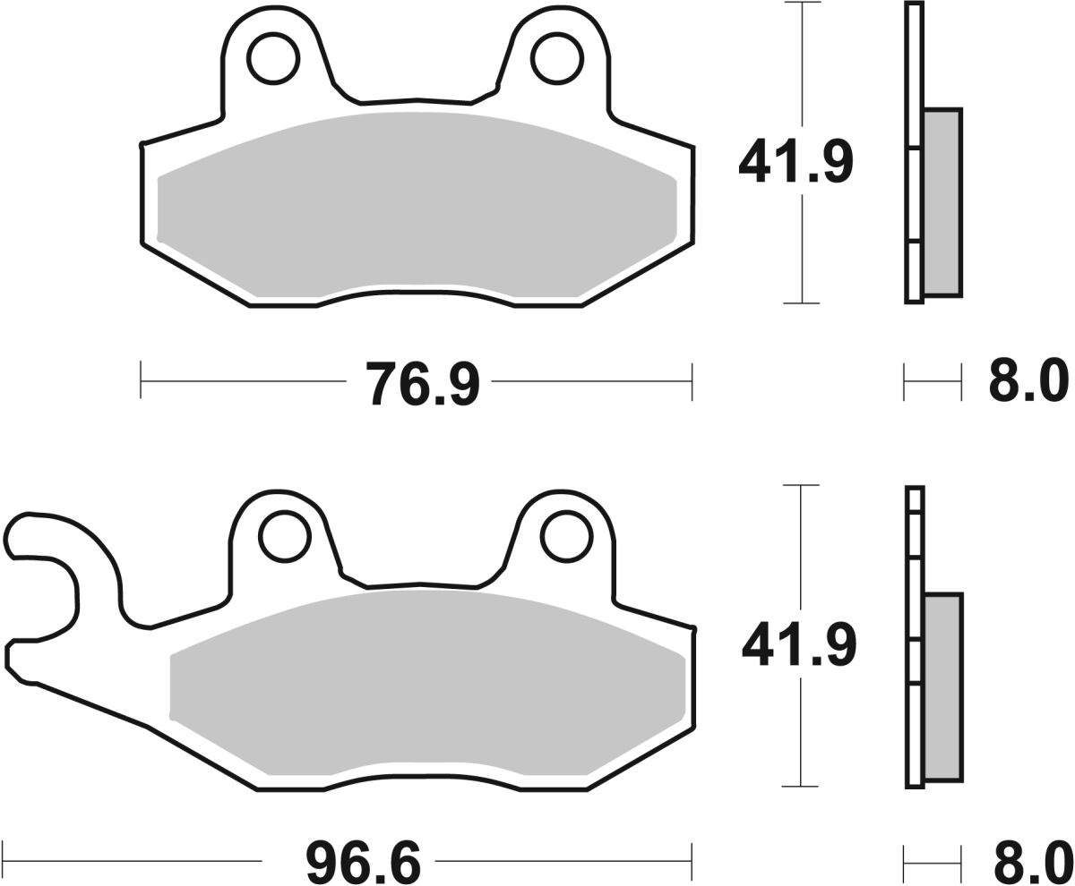 Sbs Brake Pad Ceramic Street Brake Pad Car/Cer