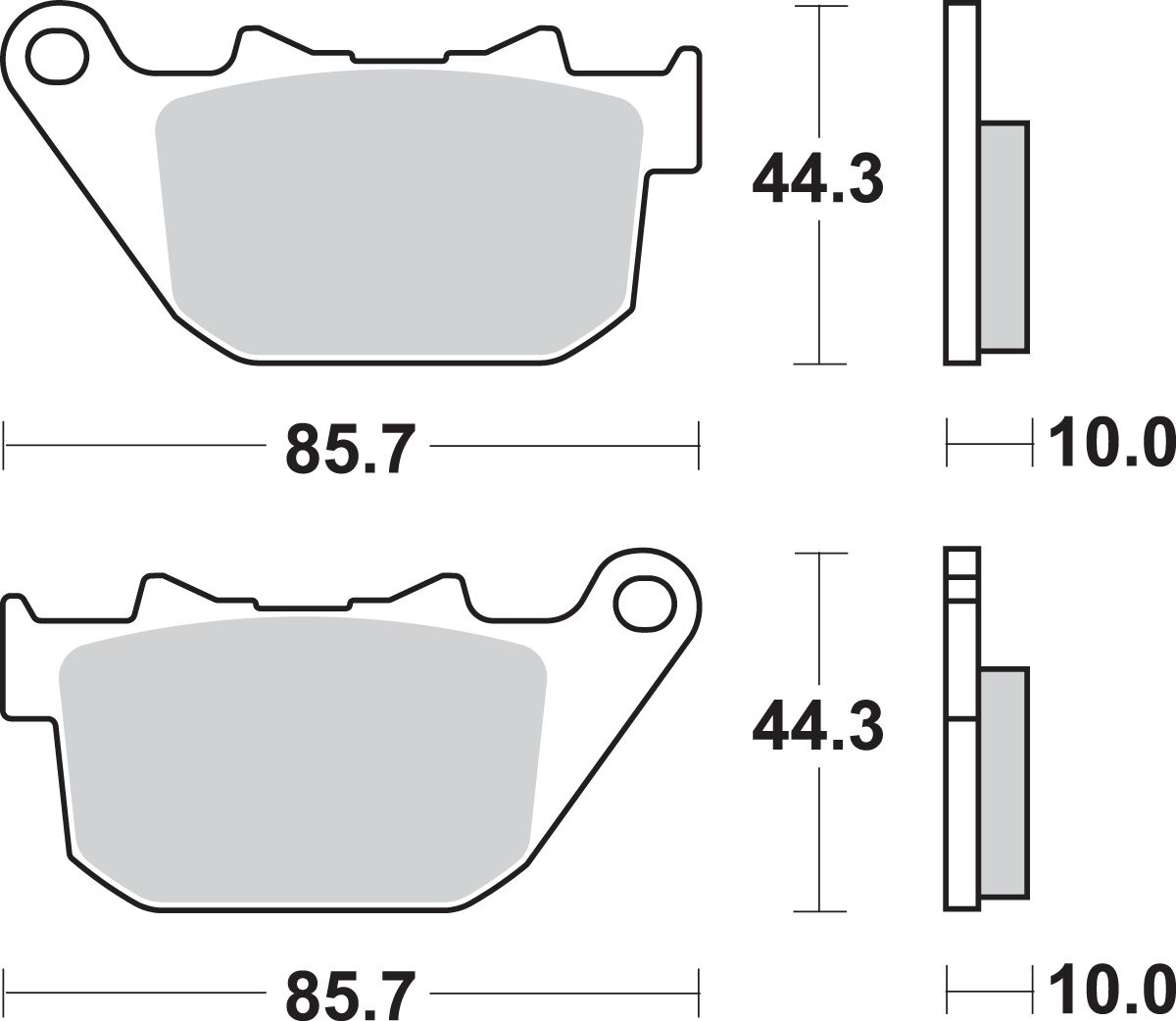 Sbs Brake Pad Sbs 808Hls Brake Pad Sint Rear