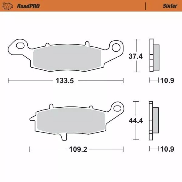 Moto-Master Brake Pad Roadpro Sinter Brake Pad Sinter Rear