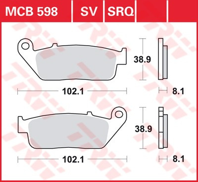 Trw Brake Pad Allround Organic Standard Brake Pad Trw Mcb598
