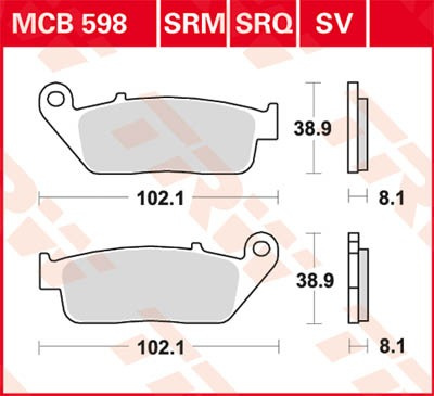 Trw Brake Pad Allround Organic Standard Brake Pad Trw Mcb598