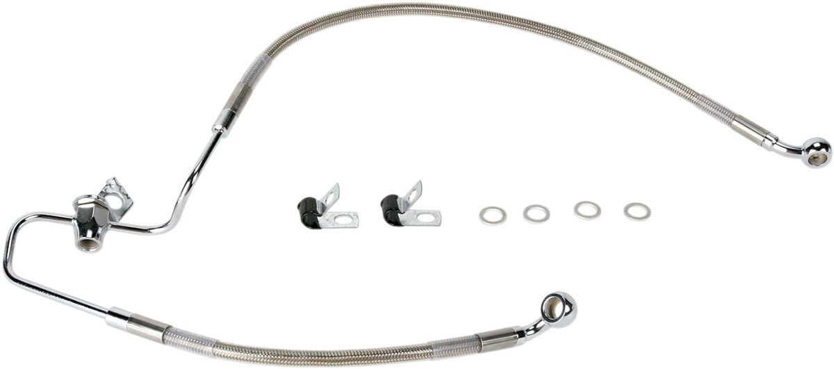 Drag Specialties Rear Brake Line Stainless Steel Brakeline Rr 04-13 Xl