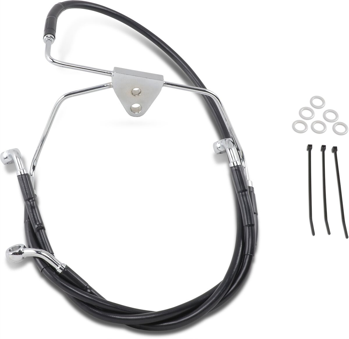 Drag Specialties Front Brake Line Black Vinyl Coated Stainless Steel L