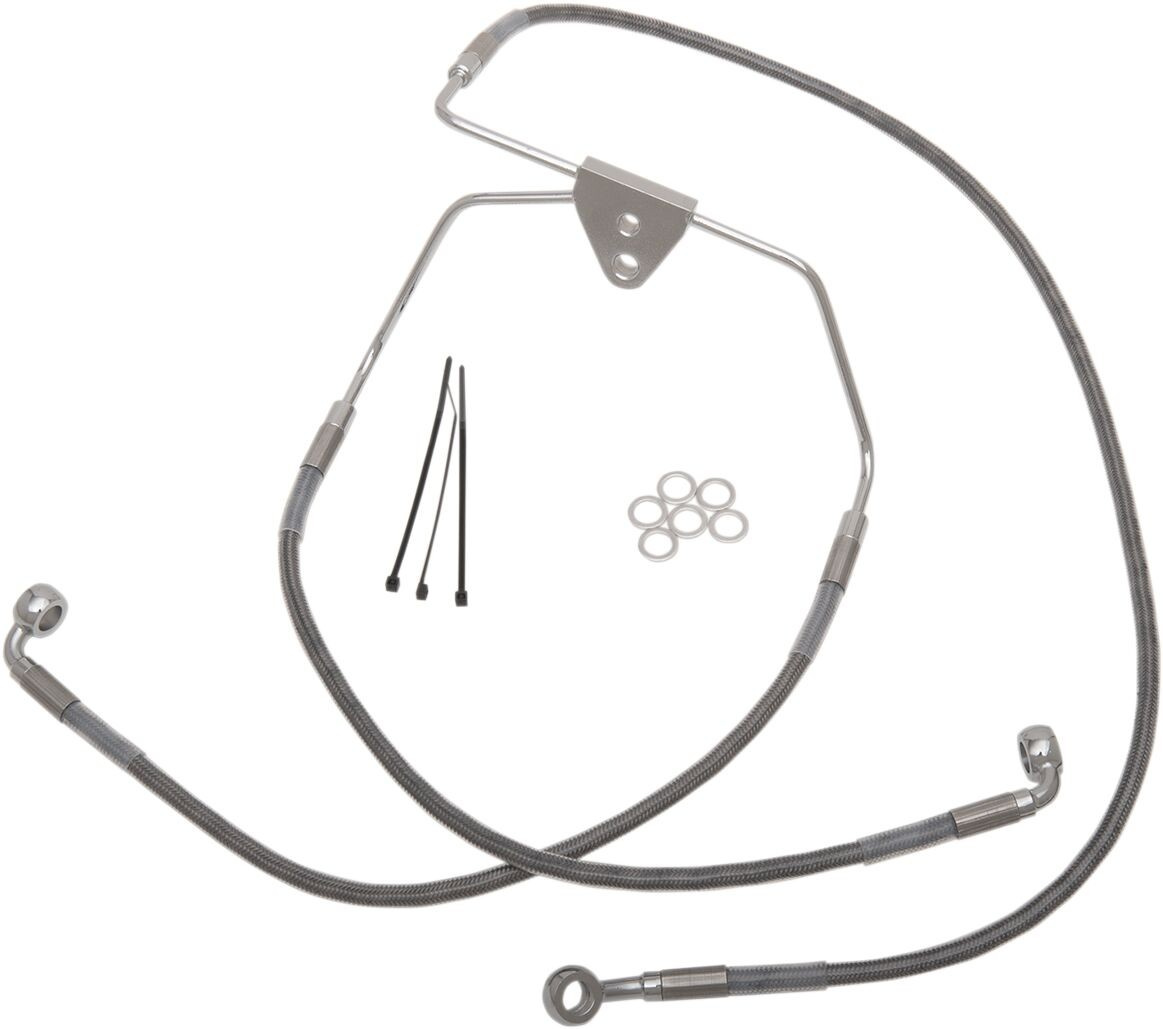 Drag Specialties Front Brake Line Stainless Steel Extended 6