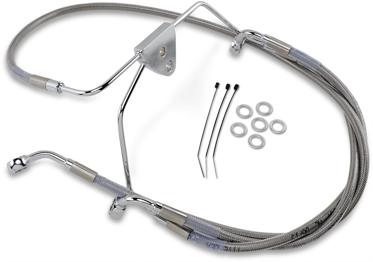 Drag Specialties Front Brake Line Stainless Steel Extended 8