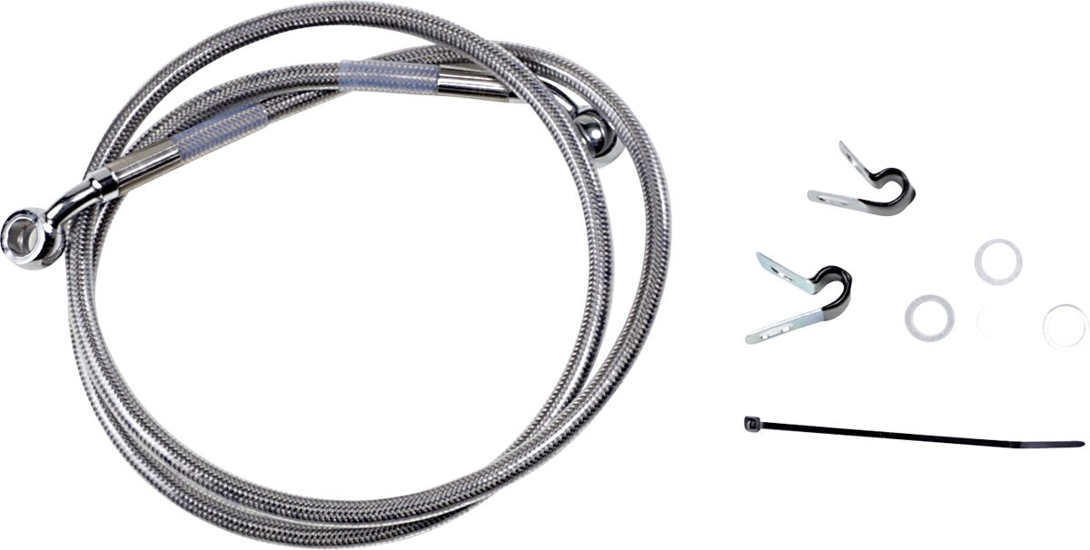 Drag Specialties Front Brake Line Stainless Steel Extended 2