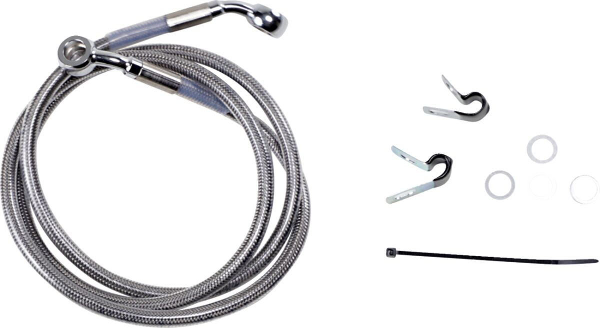 Drag Specialties Front Brake Line Stainless Steel Extended 6