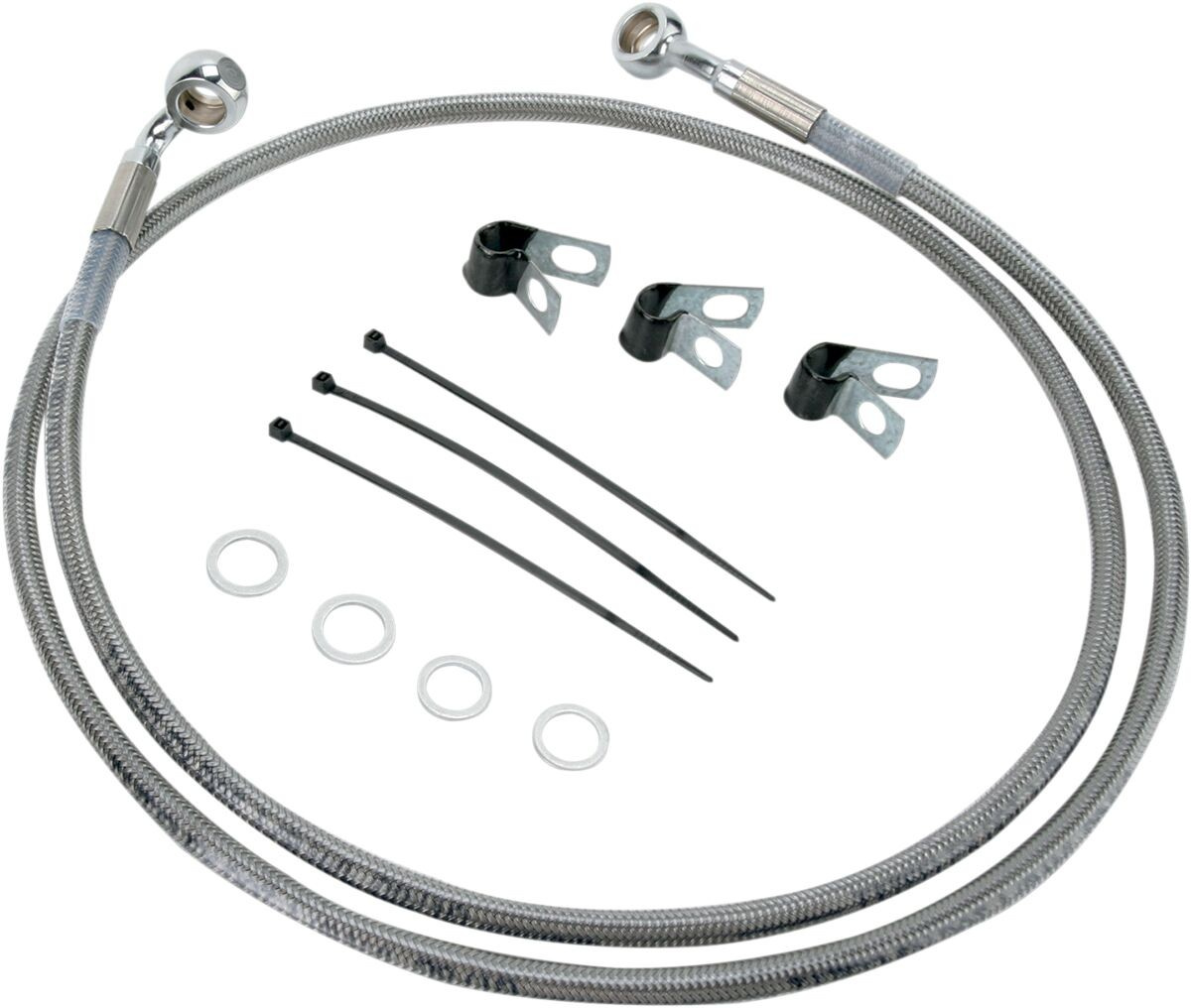 Drag Specialties Front Brake Line Stainless Steel Extended 4
