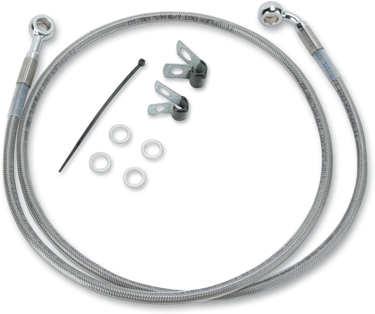 Drag Specialties Front Brake Line Stainless Steel Extended 6