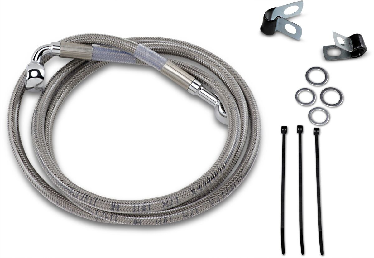 Drag Specialties Front Brake Line Stainless Steel Extended 4