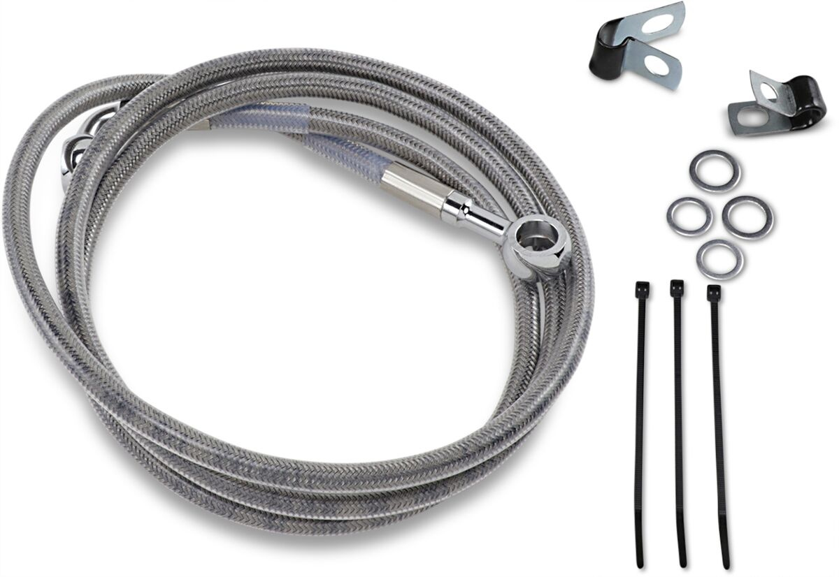 Drag Specialties Front Brake Line Stainless Steel Extended 8
