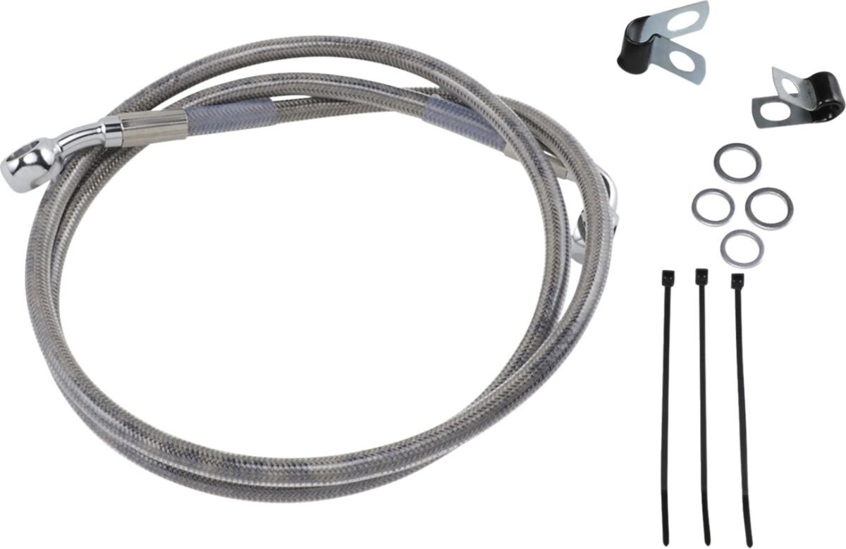 Drag Specialties Front Brake Line Stainless Steel Extended 2