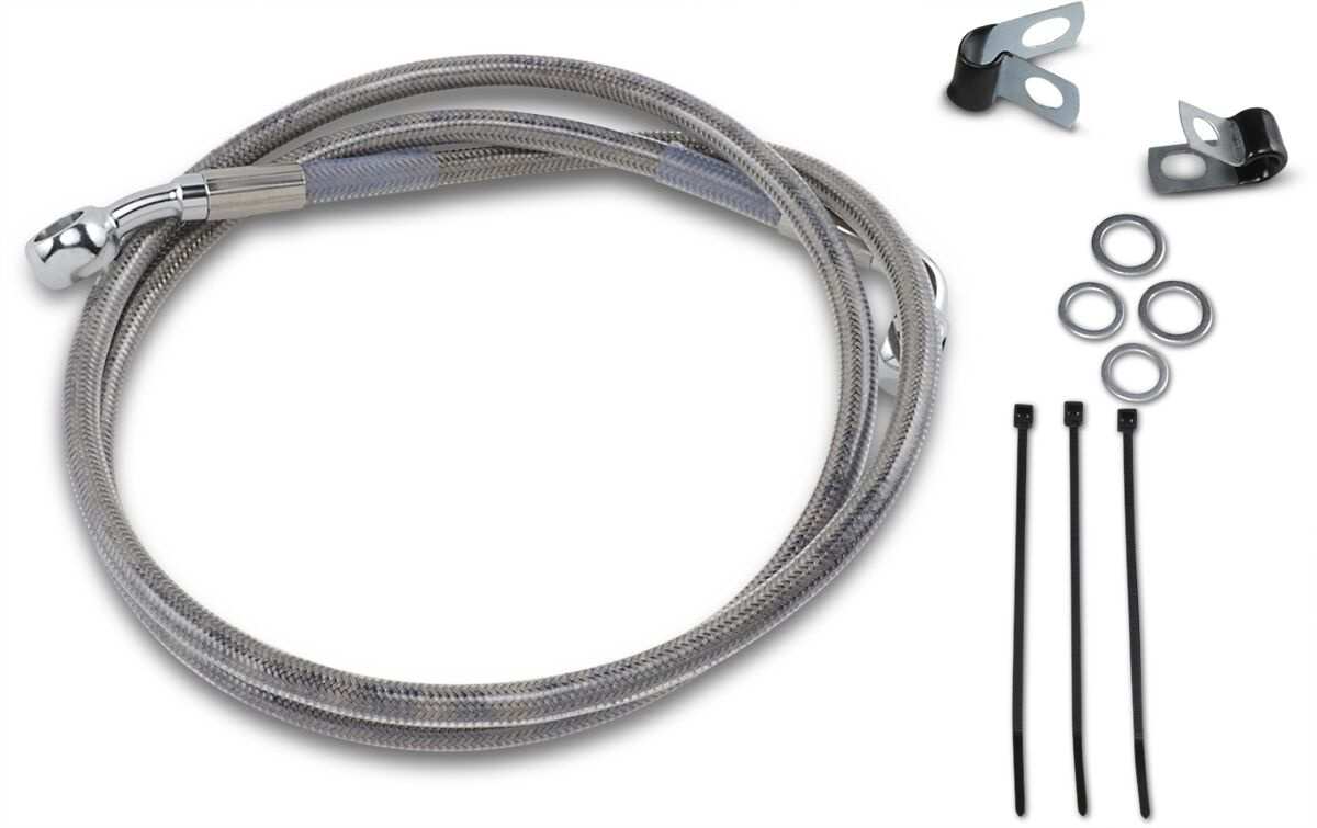 Drag Specialties Front Brake Line Stainless Steel Extended 2