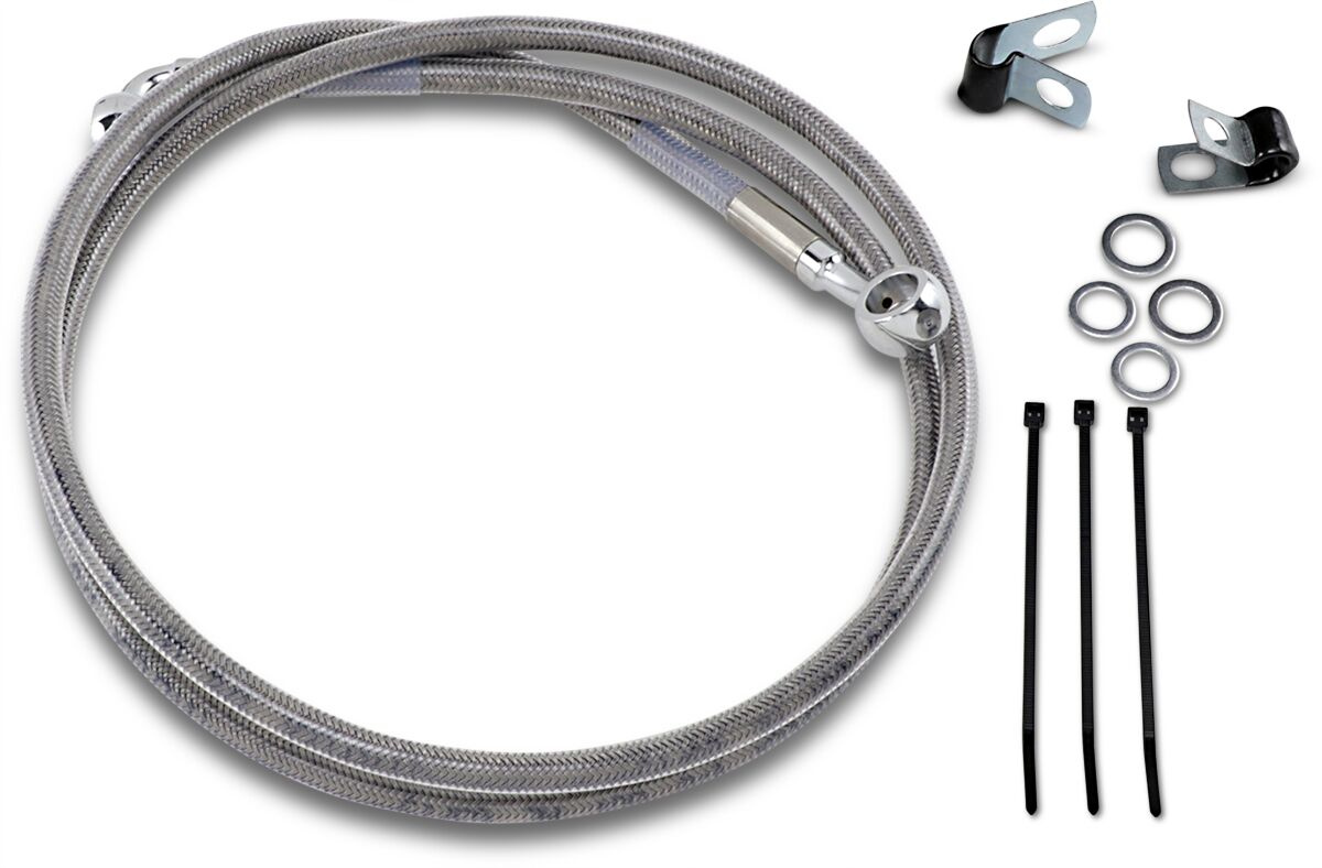 Drag Specialties Front Brake Line Stainless Steel Extended 8
