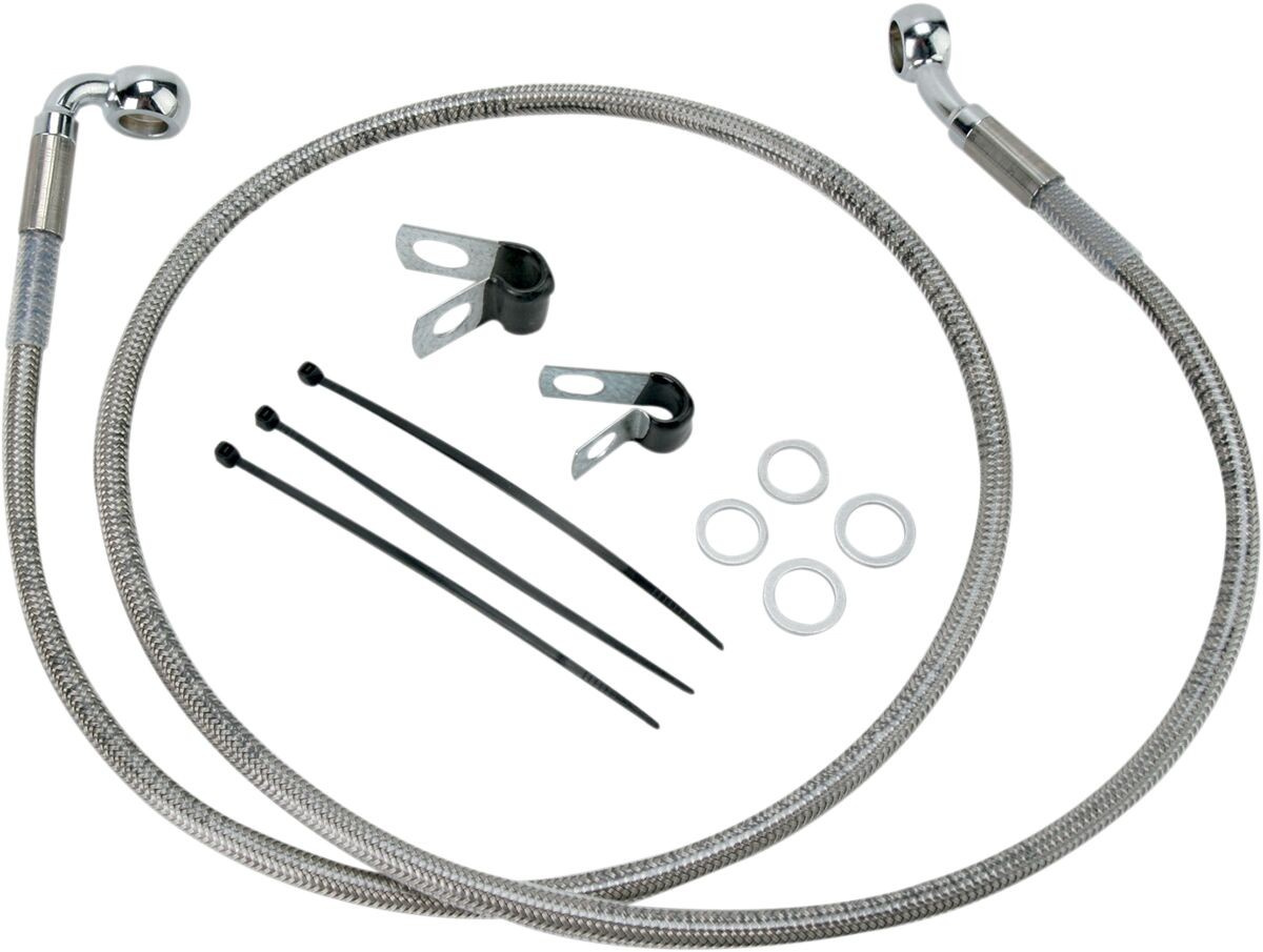 Drag Specialties Front Brake Line Stainless Steel Extended 6