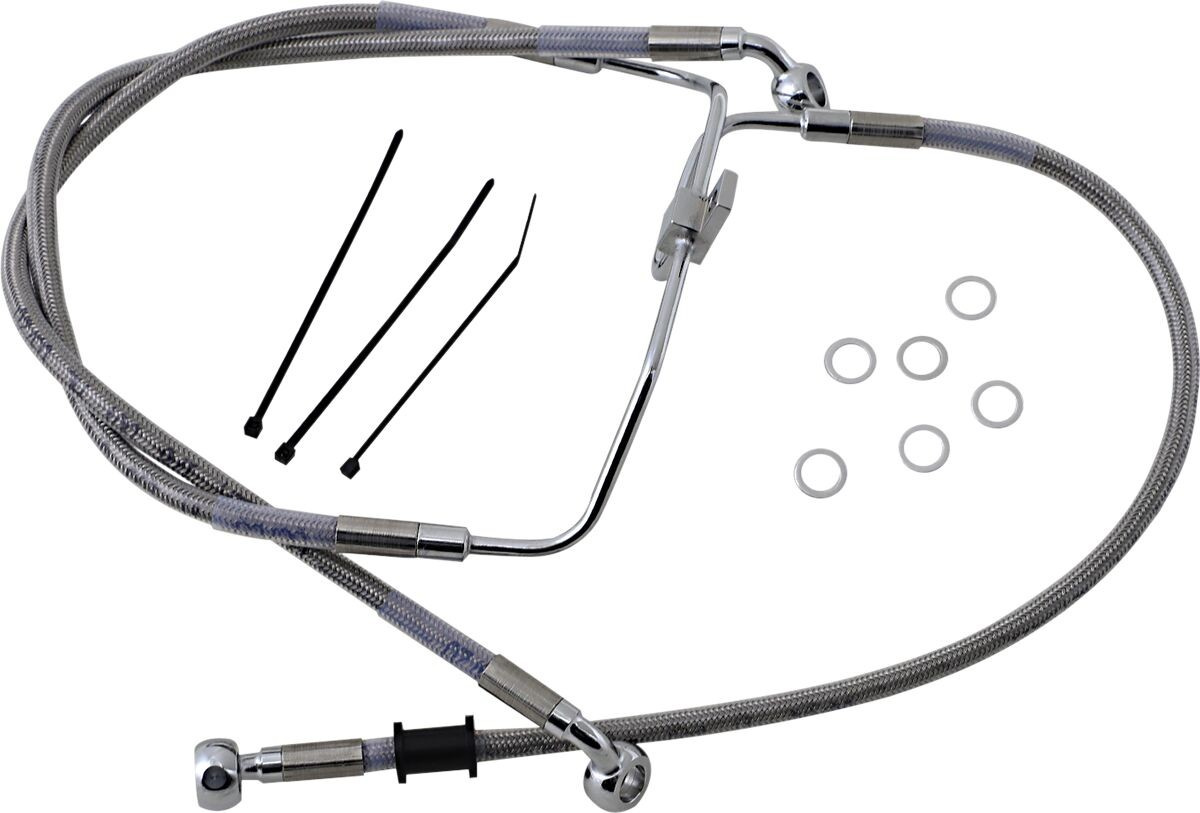 Drag Specialties Front Brake Line Stainless Steel Brakeline Fxdf08-17