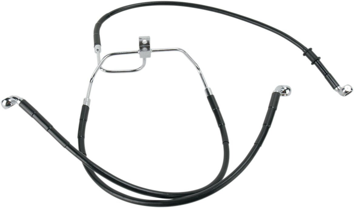 Drag Specialties Front Brake Line Black Vinyl Coated Stainless Steel B