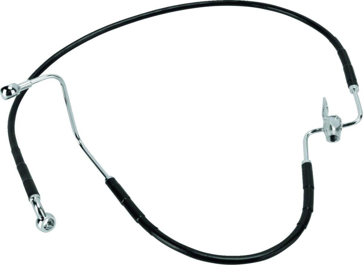Drag Specialties Rear Brake Line Black Vinyl Coated Stainless Steel Br