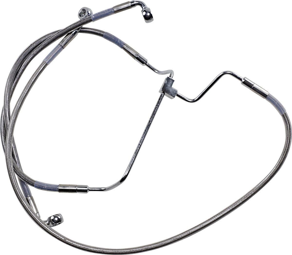 Drag Specialties Extended Length Front Stainless Steel Brake Line Kit