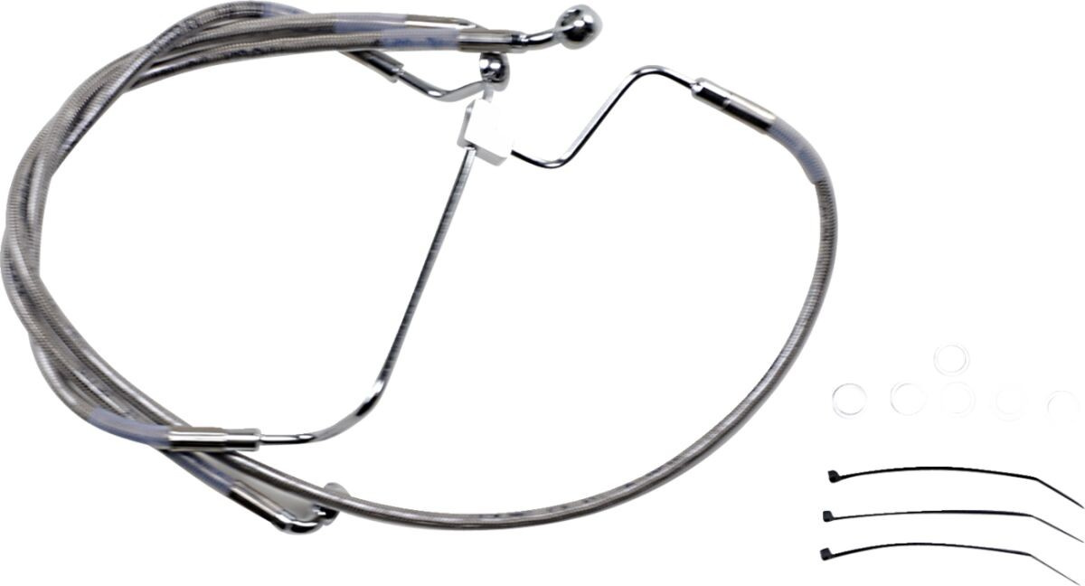 Drag Specialties Extended Length Front Stainless Steel Brake Line Kit