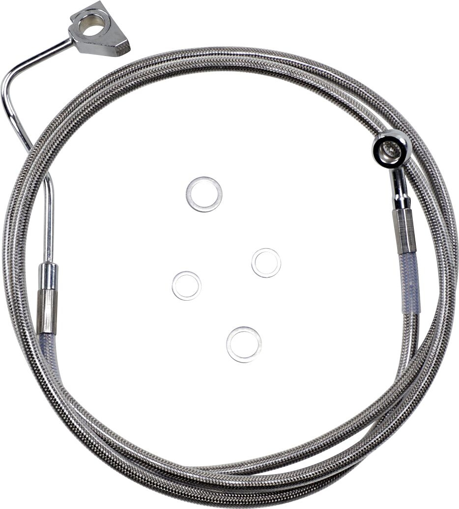 Drag Specialties Extended Length Front Stainless Steel Brake Line Kit