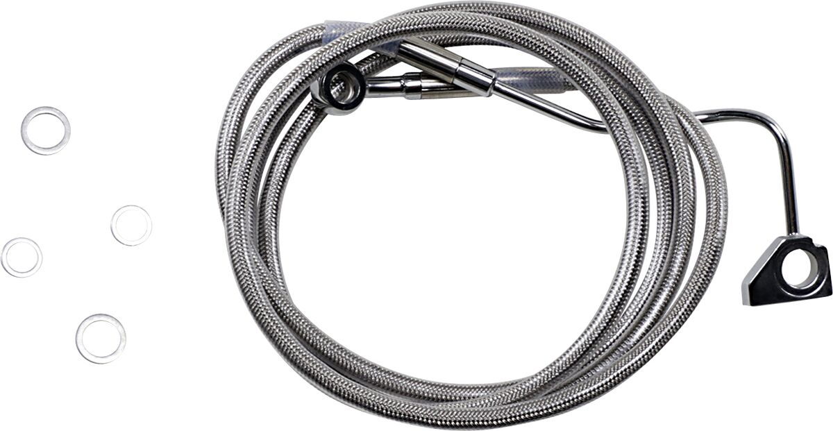 Drag Specialties Extended Length Front Stainless Steel Brake Line Kit