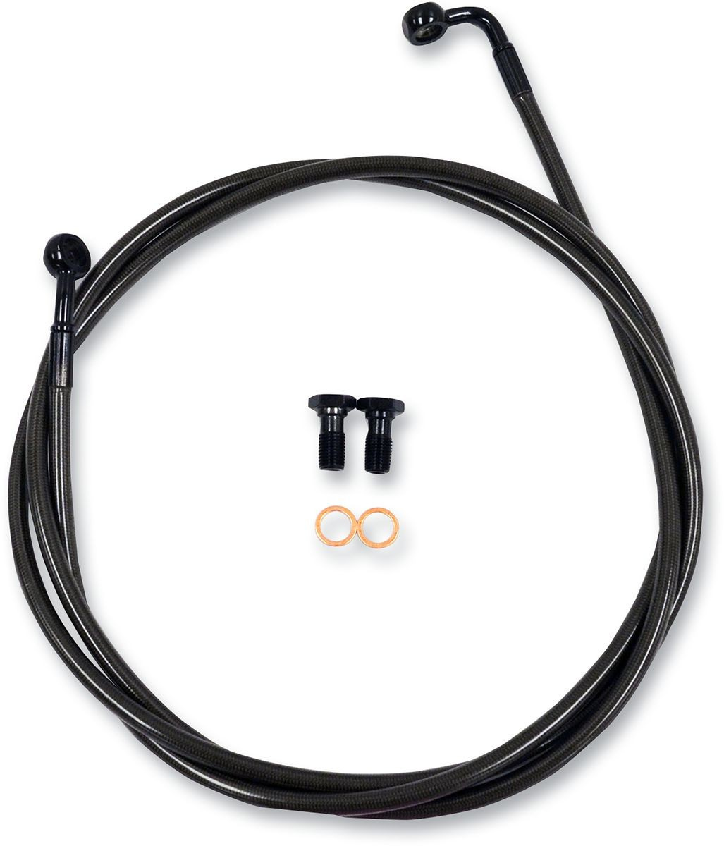 La Choppers Brake Line Midnight Stainless For 15