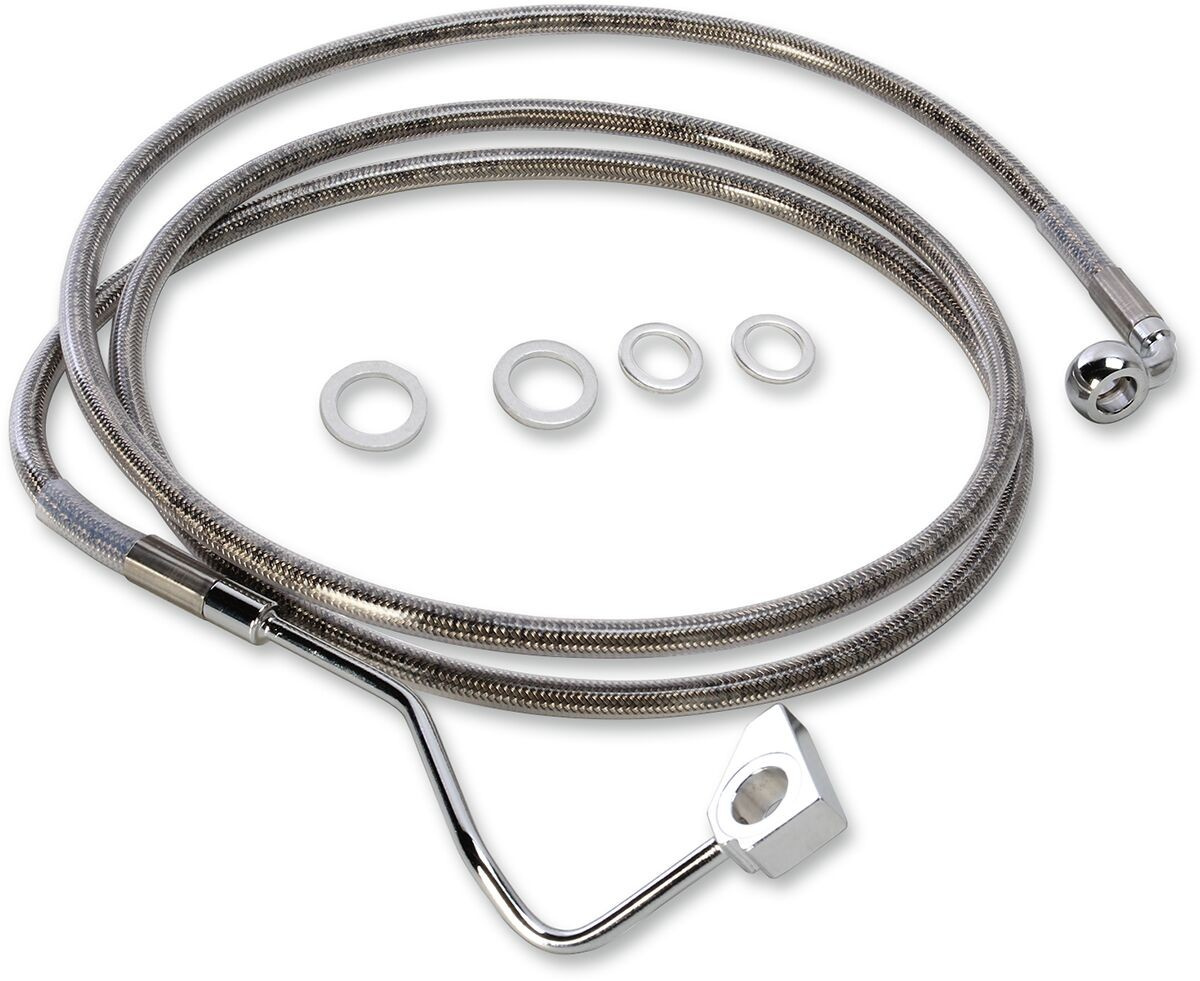 Drag Specialties Brake Line Kit Extended Upper Front Length Stainless