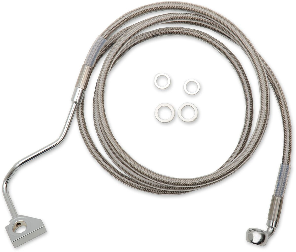 Drag Specialties Brake Line Kit Extended Upper Front Length Stainless