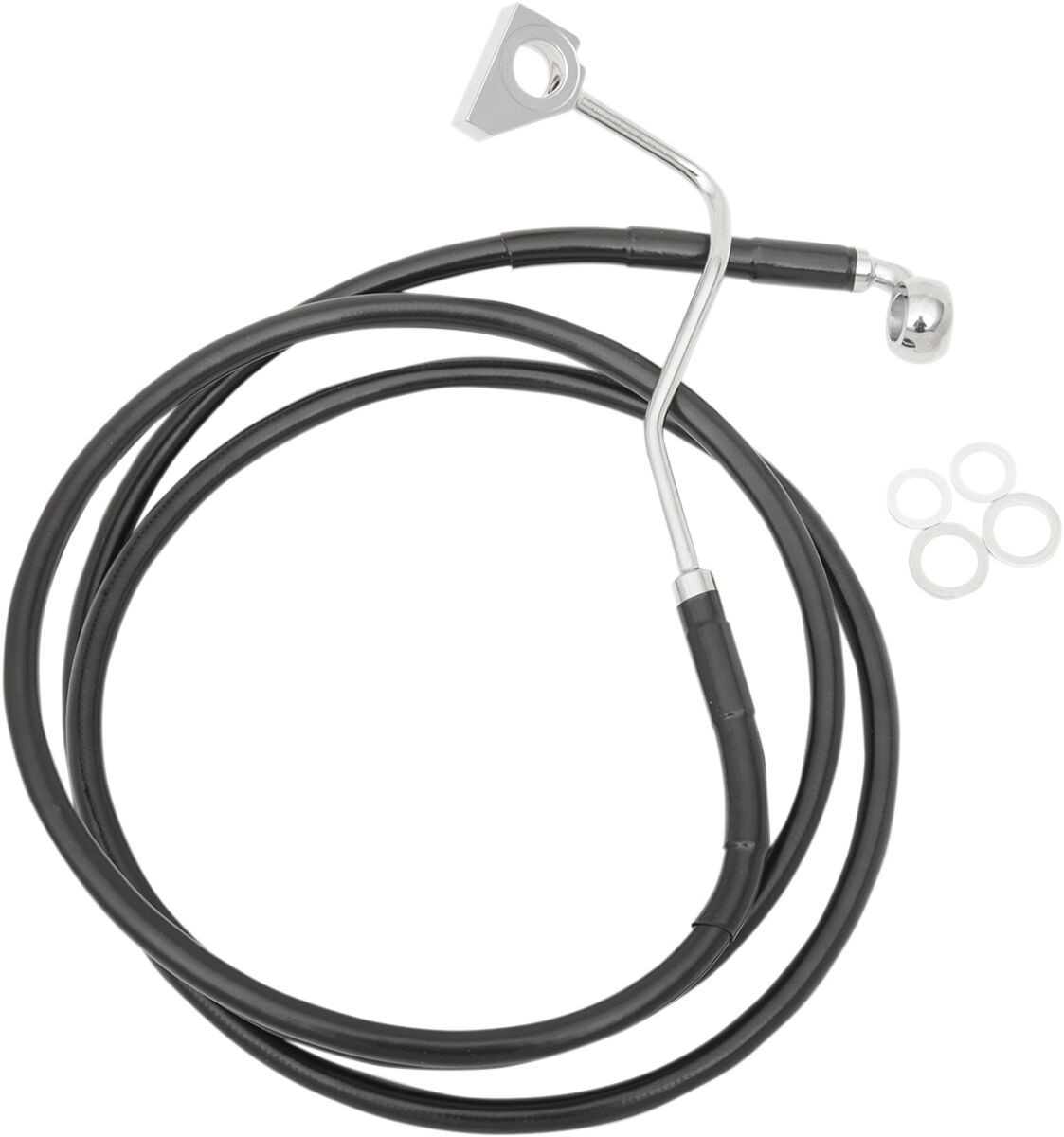 Drag Specialties Brake Line Kit Front Standard Length Black Vinyl Stai