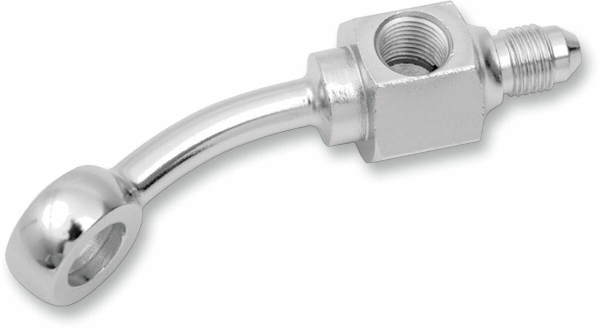 Drag Specialties Rear Brake Line Banjo Bolt Adapter Chrome An-3 35° W