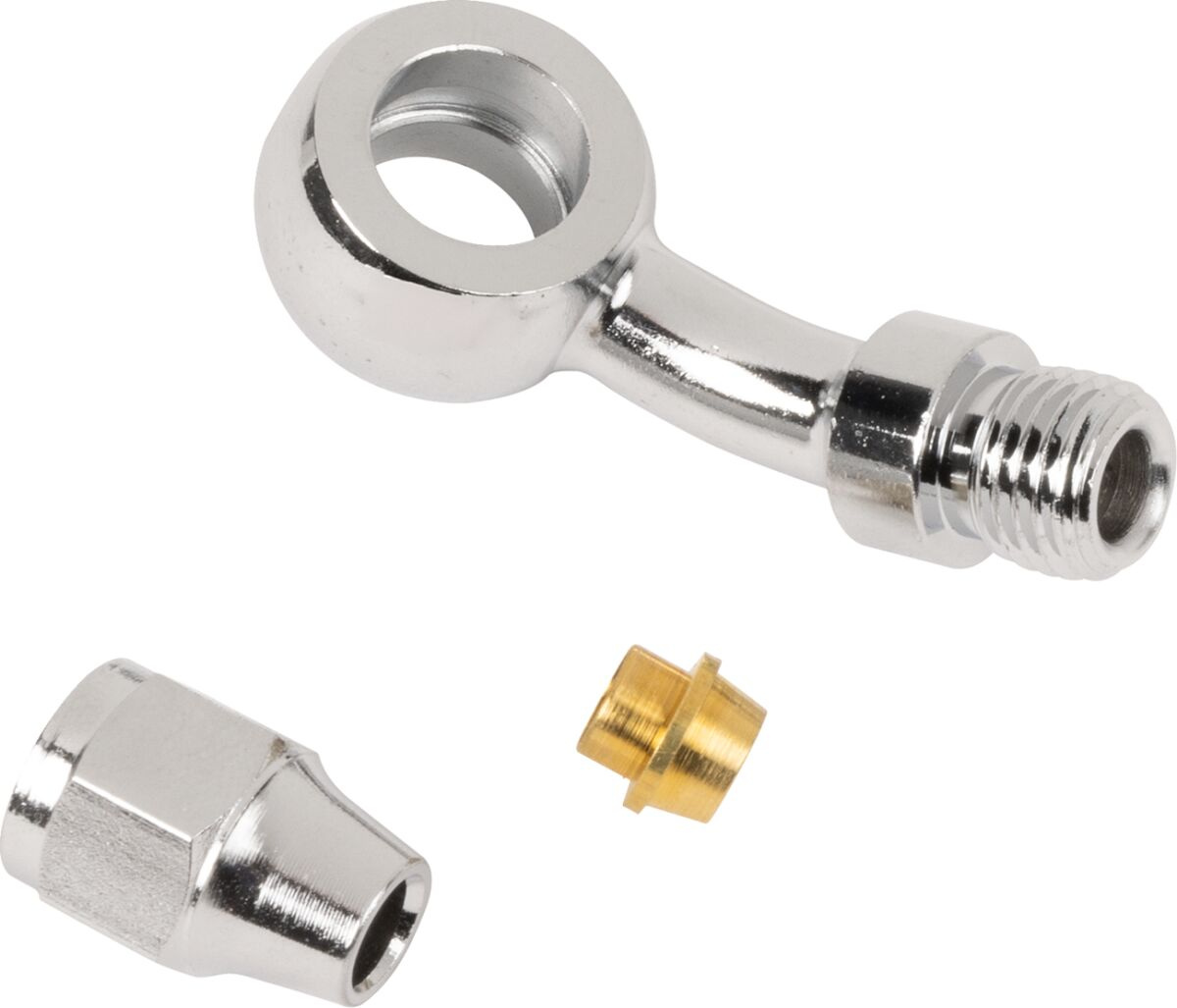 Drag Specialties Universal Brake Line Fitting Chrome 3/8