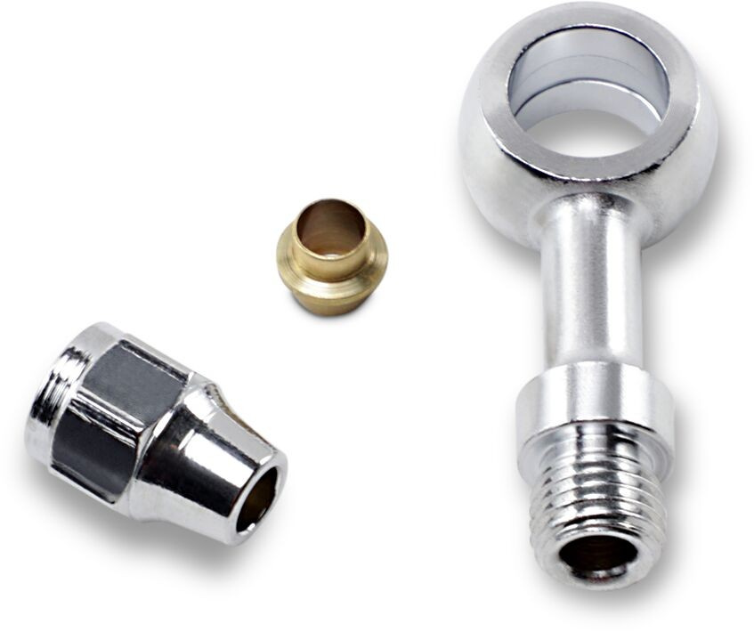 Drag Specialties Universal Brake Line Fitting Chrome 7/16
