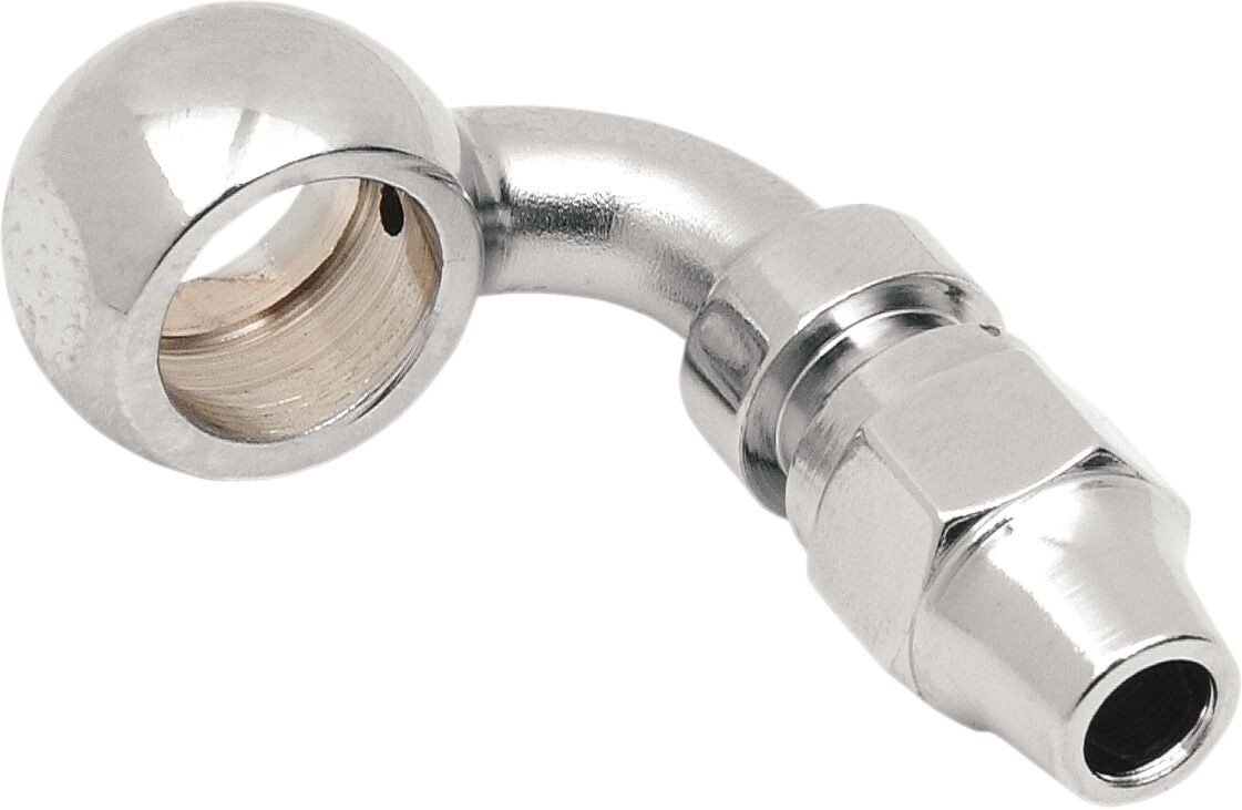 Drag Specialties Universal Brake Line Fitting Chrome 7/16