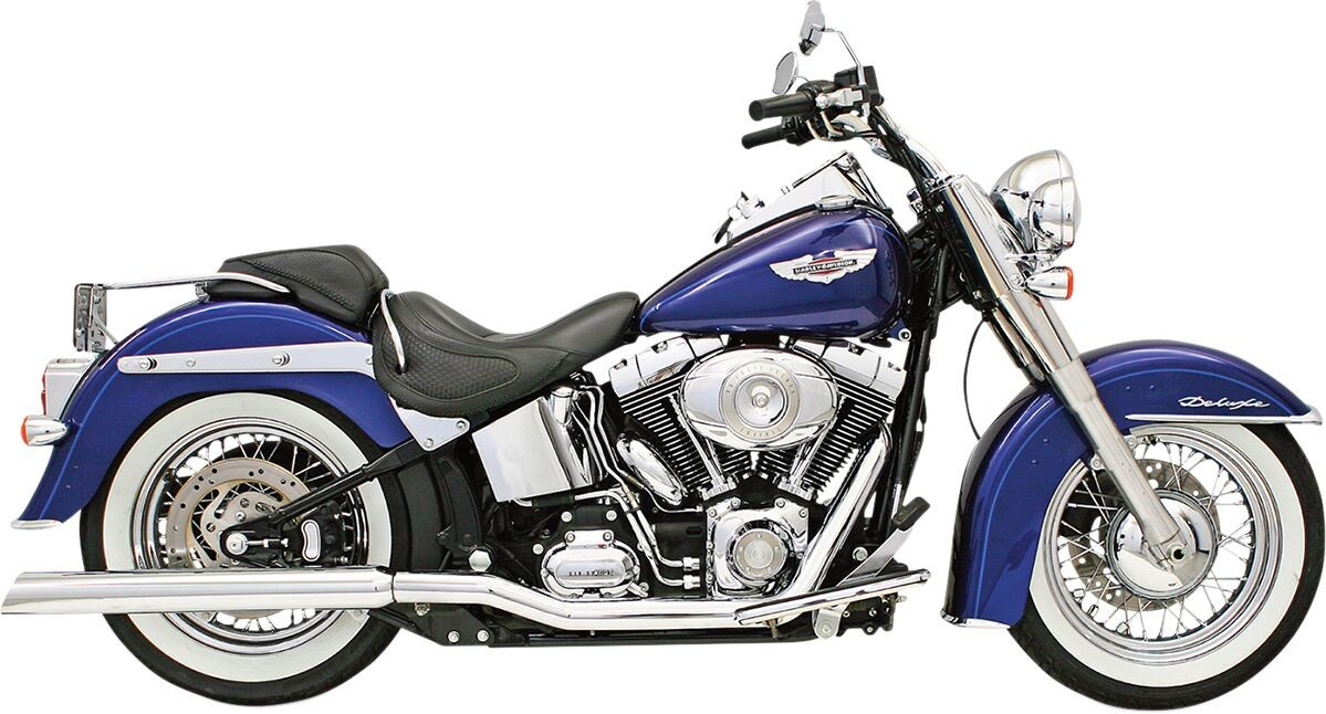 Bassani Xhaust Header Power Curve True-Dual Crossover Chrome Exhaust T