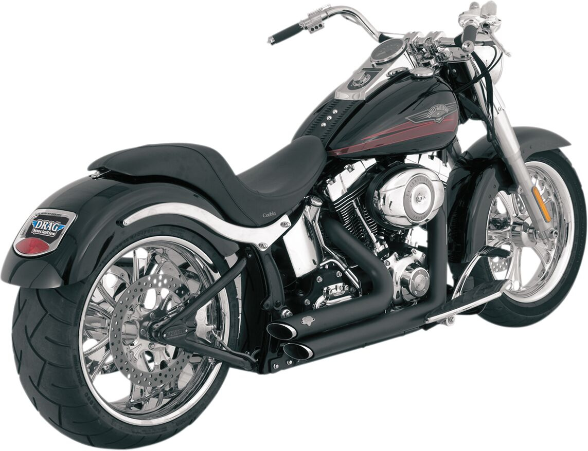 Vance & Hines Exhaust Shortshots Staggered Black Exh Ss Stag Blk 86-11
