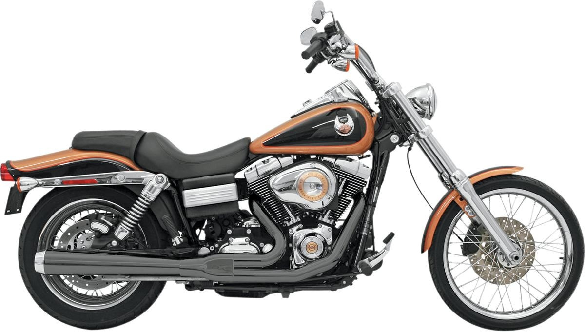 Bassani Xhaust Exhaust Road Rage 2-Into-1 Black Exh Rr Hs 06-11 Fxd Bk