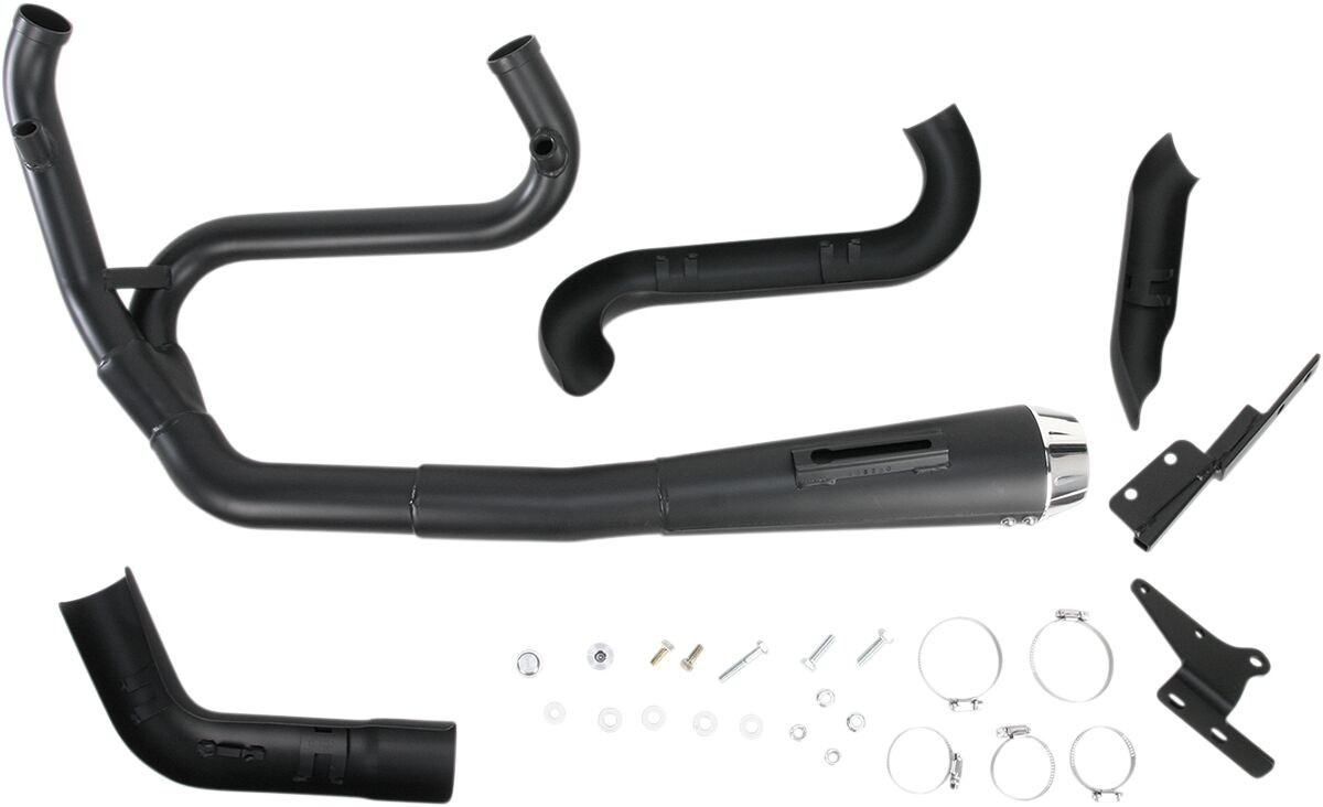 Bassani Xhaust Exhaust Road Rage 2-Into-1 Black Exhaust Rr2-1Up Fxd Bl