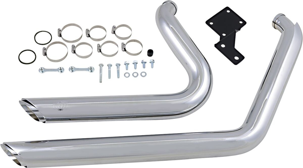Vance & Hines Exhaust System Short Shots Staggered Chrome Exh Chr Ss S
