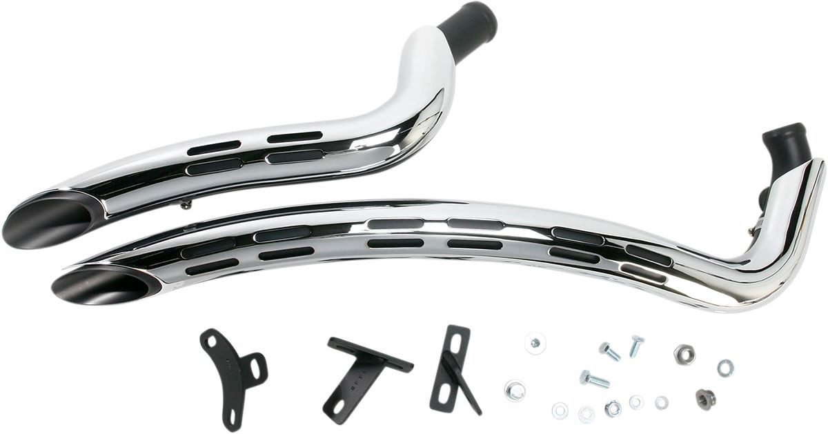 Bassani Xhaust Exhaust Radial Sweepers Black W/ Chrome Heatshields W/