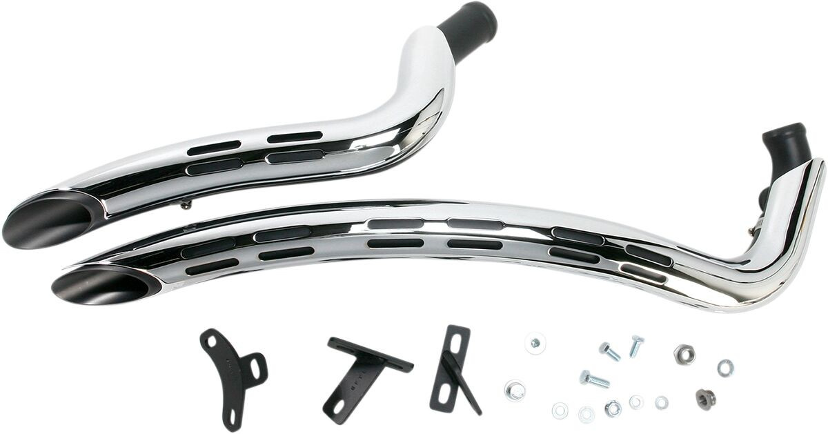 Bassani Xhaust Exhaust Radial Sweepers Black W/ Chrome Heatshields W/