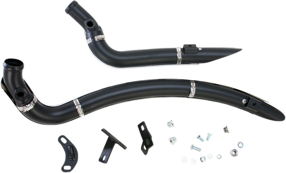 Bassani Xhaust Exhaust Radial Sweepers Black W/ Chrome Heatshields W/