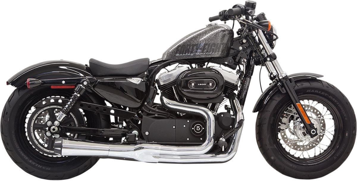 Bassani Xhaust Exhaust Road Rage Ii Mega Chrome W/ Black End Caps Exh