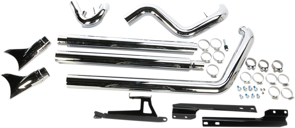 Cobra True Duals Exhaust System Chrome With Fishtail Tips Exhaust Td F