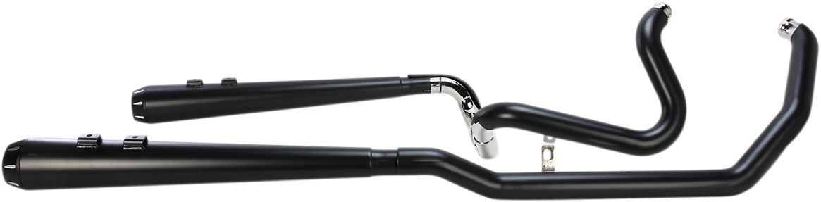 Bassani Xhaust Exhaust System True-Dual Down Under Megaphone Black Exh