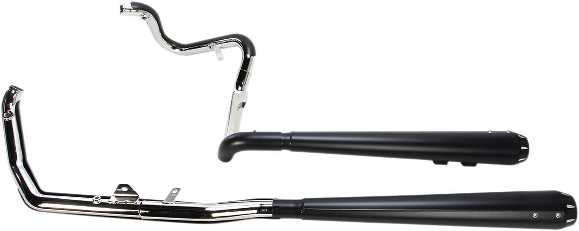 Bassani Xhaust Exhaust System True-Dual Down Under Megaphone Black Exh