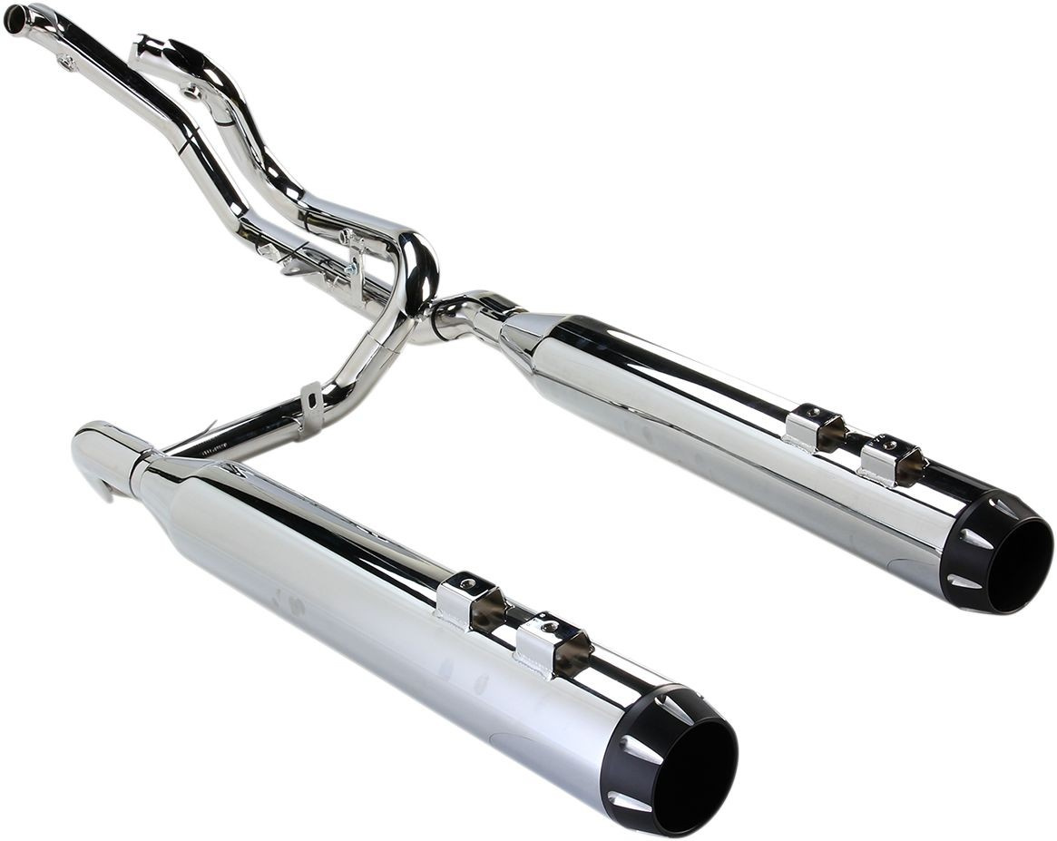Bassani Xhaust Exhaust System True-Dual Down Under Straight Chrome Exh