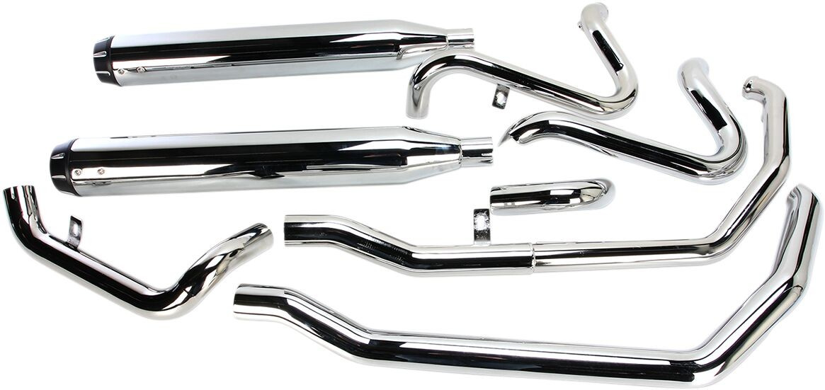 Bassani Xhaust Exhaust System True-Dual Down Under Straight Chrome Exh